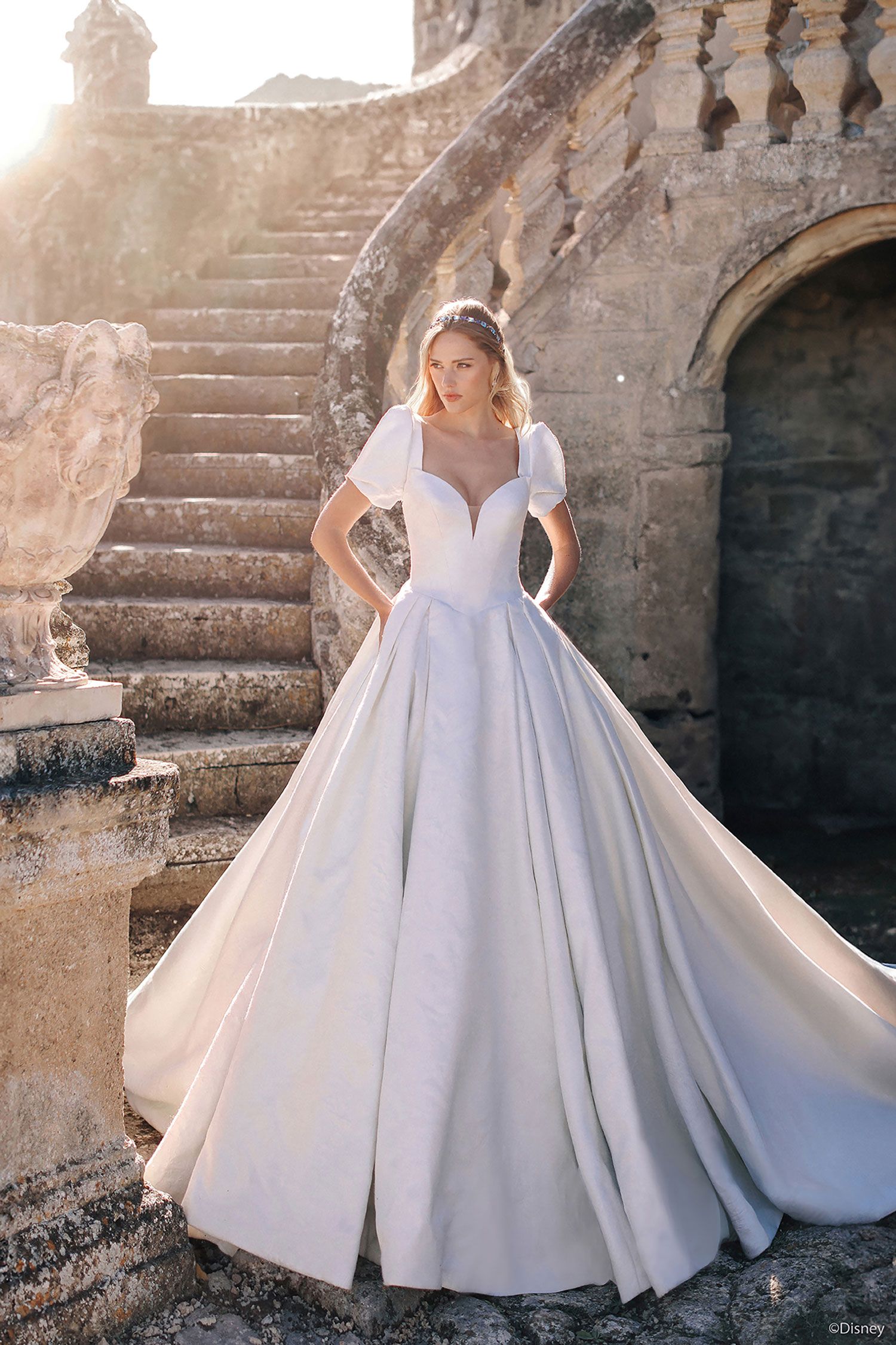 Cinderella D433 wedding dress scenic view 