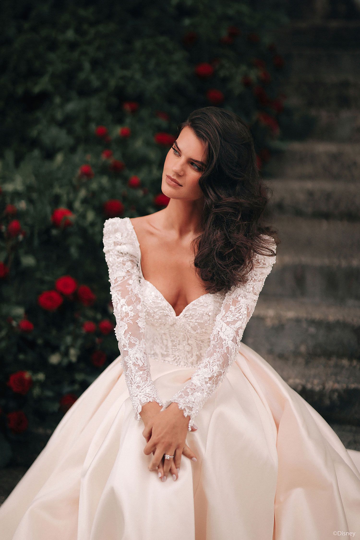 Belle Elegant Wedding Dress D442 bride in gown